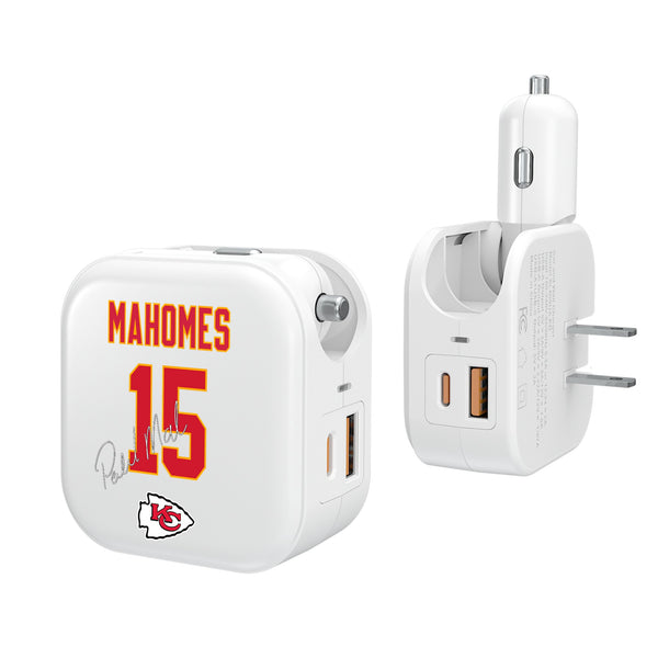 Patrick Mahomes Kansas City Chiefs 15 Ready 2 in 1 USB Charger