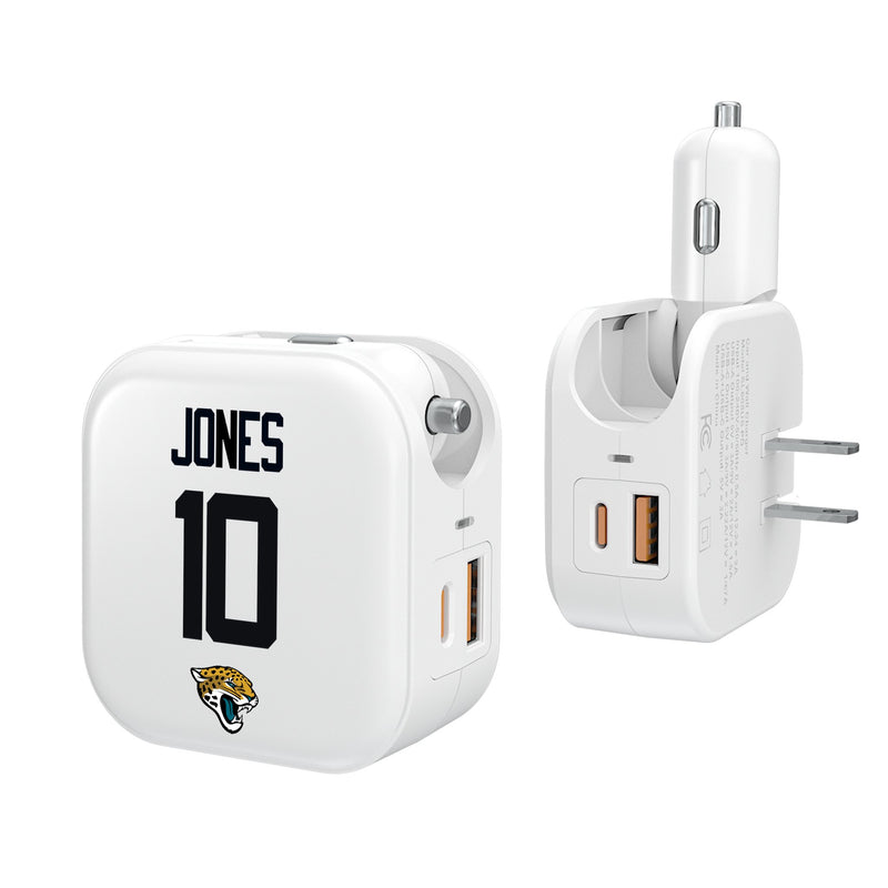 Mac Jones Jacksonville Jaguars 10 Ready 2 in 1 USB Charger