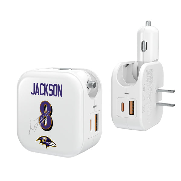 Lamar Jackson Baltimore Ravens 8 Ready 2 in 1 USB Charger