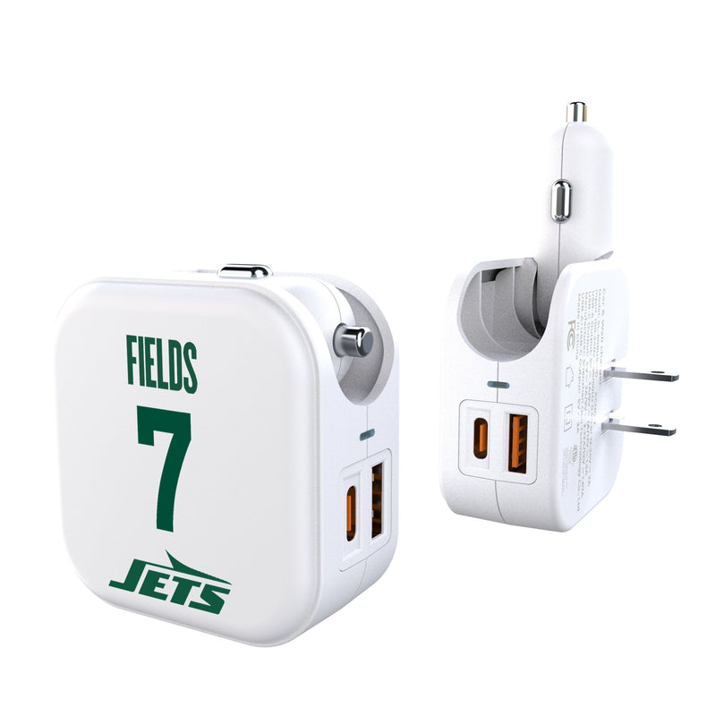 Justin Fields New York Jets 7 Game Tactic 2 in 1 USB Charger