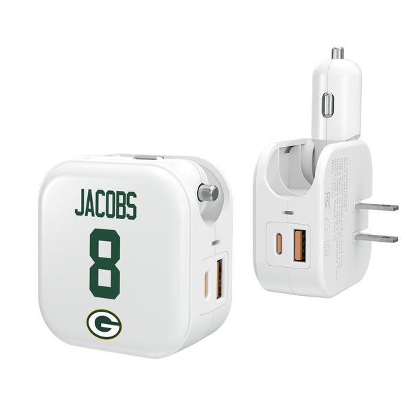 Josh Jacobs Green Bay Packers 8 Ready 2 in 1 USB Charger
