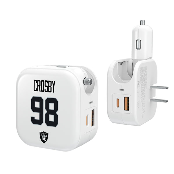 Maxx Crosby Las Vegas Raiders 98 Ready 2 in 1 USB Charger