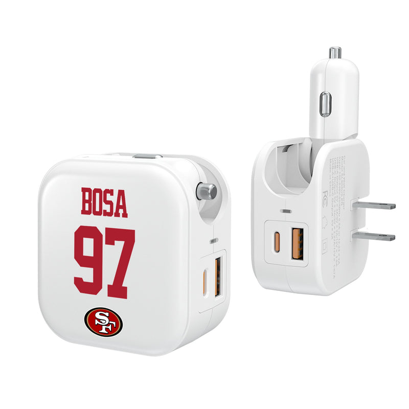 Nick Bosa San Francisco 49ers 97 Ready 2 in 1 USB Charger