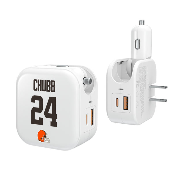 Nick Chubb Cleveland Browns 24 Ready 2 in 1 USB Charger