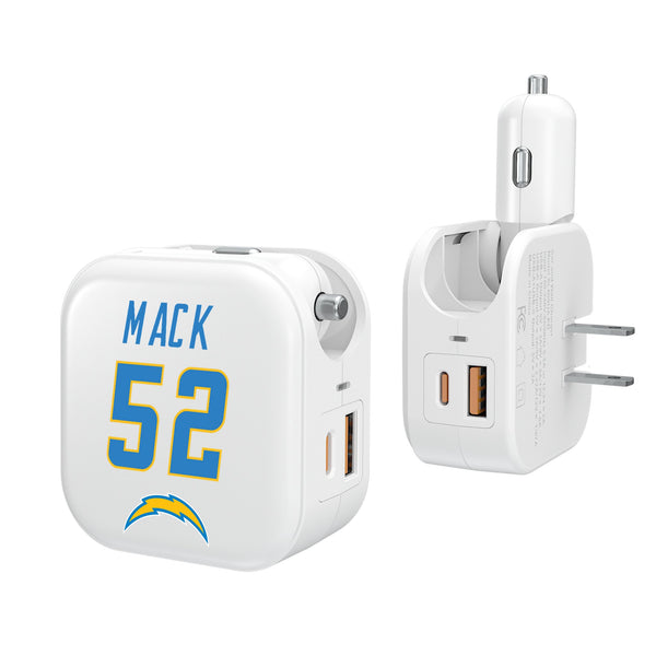 Khalil Mack Los Angeles Chargers 52 Ready 2 in 1 USB Charger