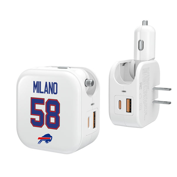 Matt Milano Buffalo Bills 58 Ready 2 in 1 USB Charger