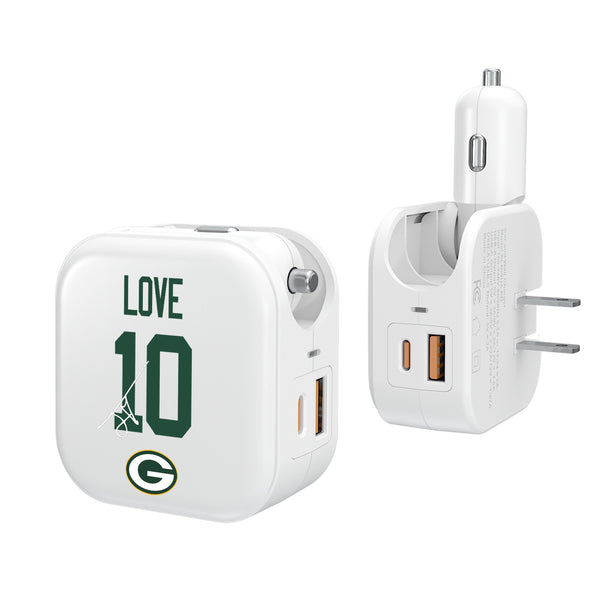 Jordan Love Green Bay Packers 10 Ready 2 in 1 USB Charger