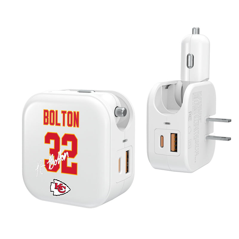 Nick Bolton Kansas City Chiefs 32 Ready 2 in 1 USB Charger
