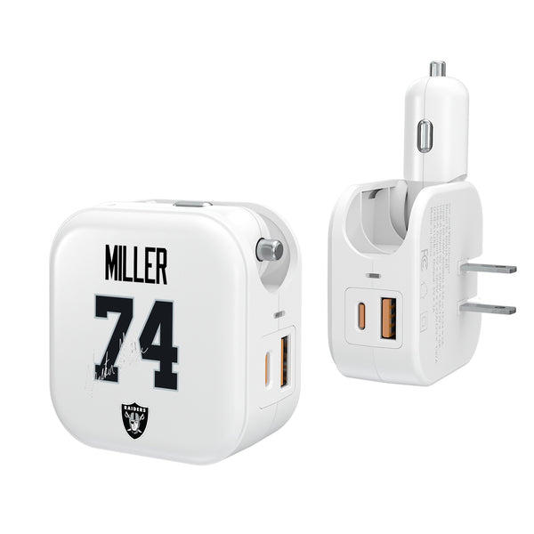 Kolton Miller Las Vegas Raiders 74 Ready 2 in 1 USB Charger