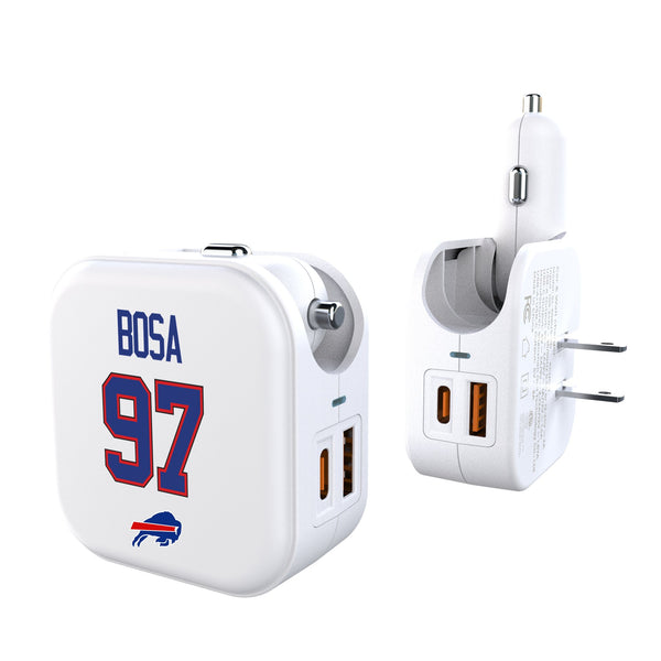 Joey Bosa Buffalo Bills 97 Game Tactic 2 in 1 USB Charger