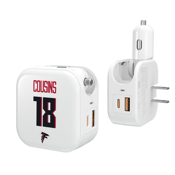 Kirk Cousins Atlanta Falcons 18 Ready 2 in 1 USB Charger
