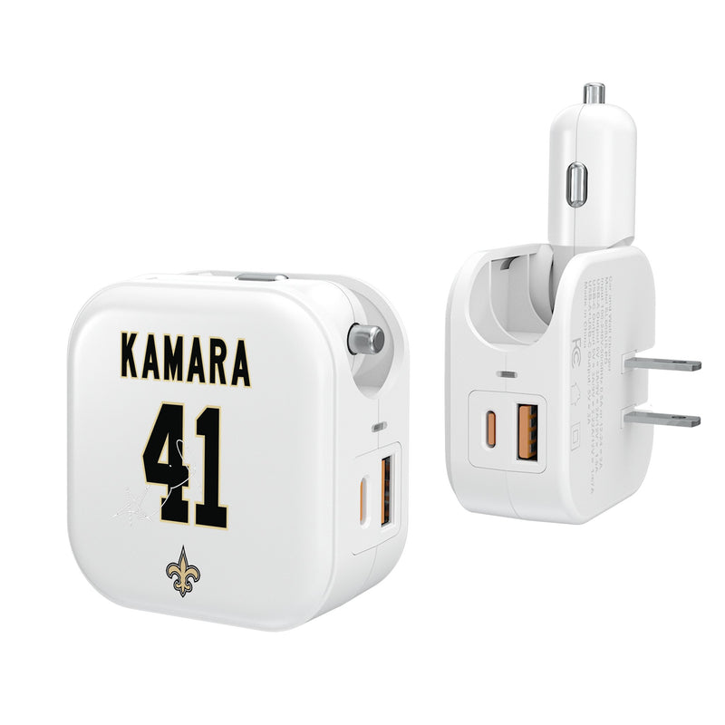 Alvin Kamara New Orleans Saints 41 Ready 2 in 1 USB Charger