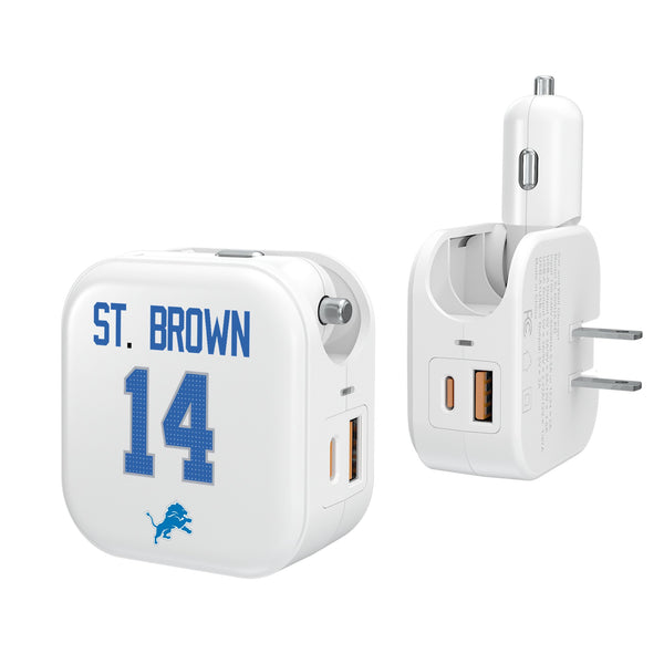 Amon-Ra St. Brown Detroit Lions 14 Ready 2 in 1 USB Charger