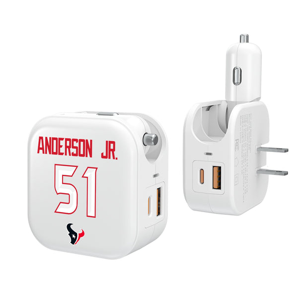 Will Anderson Jr. Houston Texans 51 Ready 2 in 1 USB Charger
