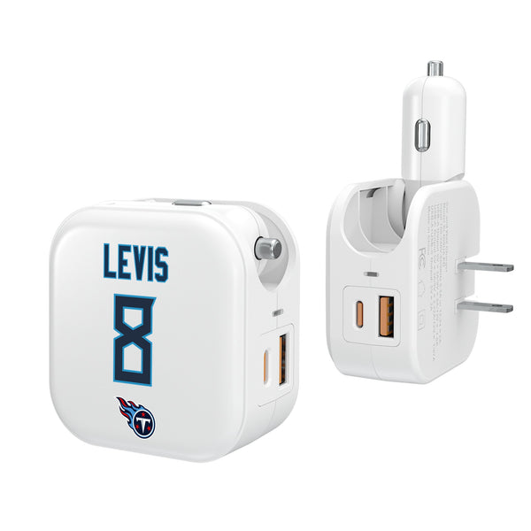 Will Levis Tennessee Titans 8 Ready 2 in 1 USB Charger