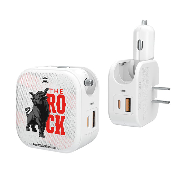 The Rock Steel 2 in 1 USB Charger