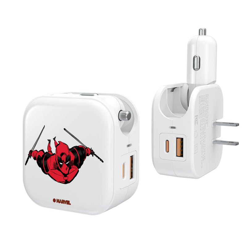 Marvel Deadpool Badge  2 in 1 USB Charger