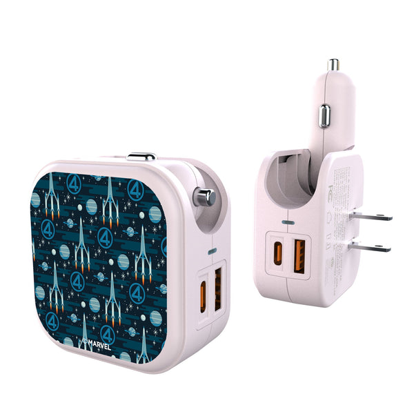 Marvel Fantastic Four Pattern 2 in 1 USB Charger