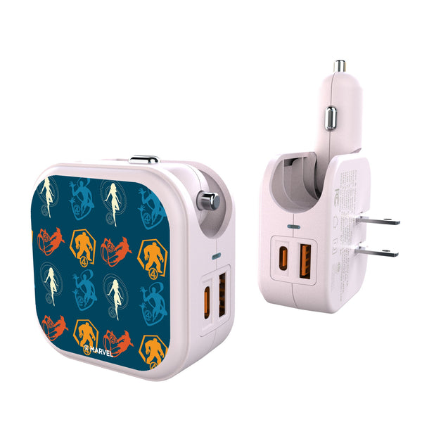Marvel Fantastic Four Pattern 2 2 in 1 USB Charger