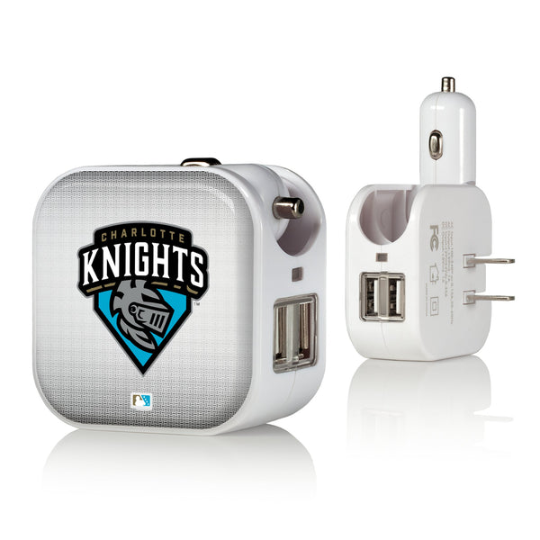 Charlotte Knights Linen 2 in 1 USB Charger