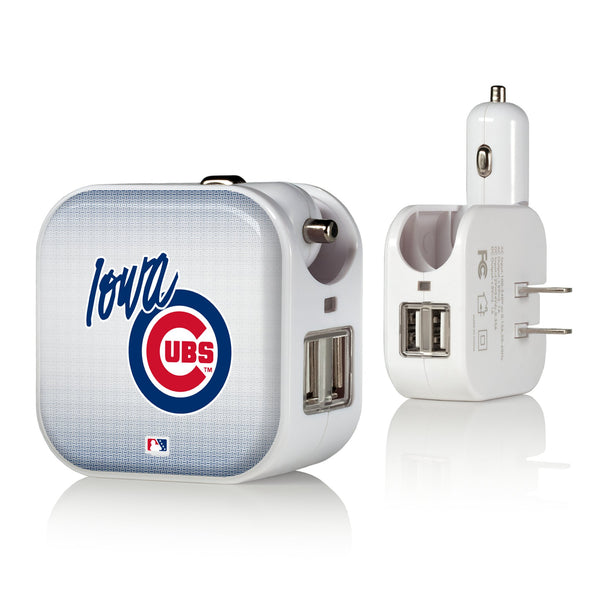 Iowa Cubs Linen 2 in 1 USB Charger