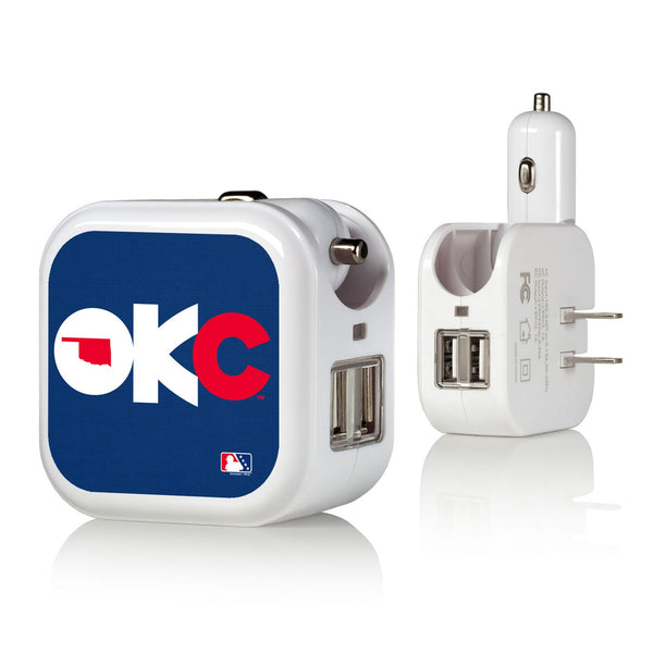 Oklahoma City Baseball Club Solid 2 in 1 USB Charger