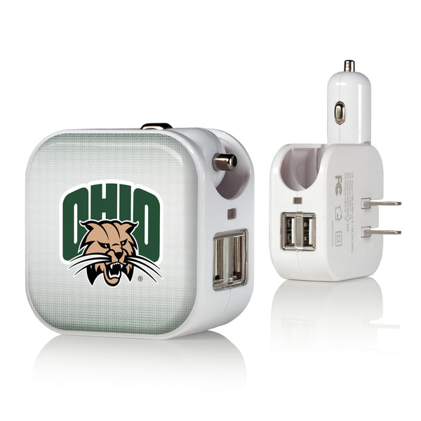 Ohio University Bobcats Linen 2 in 1 USB Charger