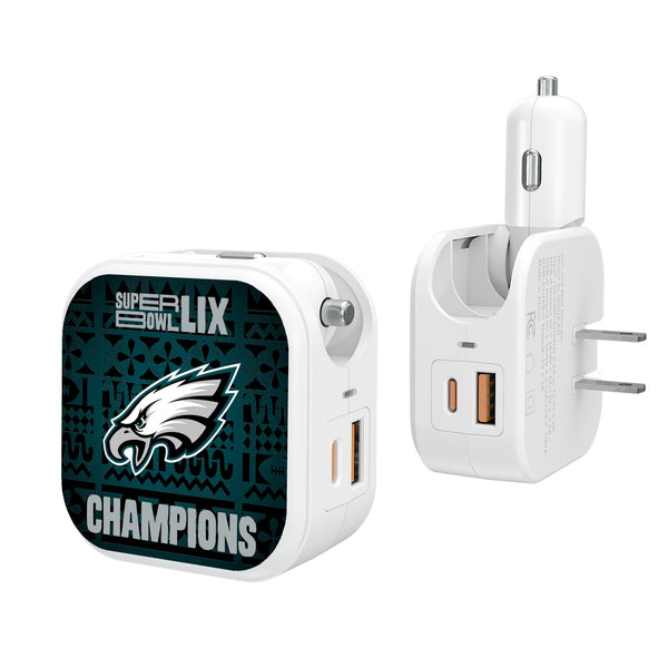 Philadelphia Eagles 2025 Super Bowl 2 in 1 USB Charger