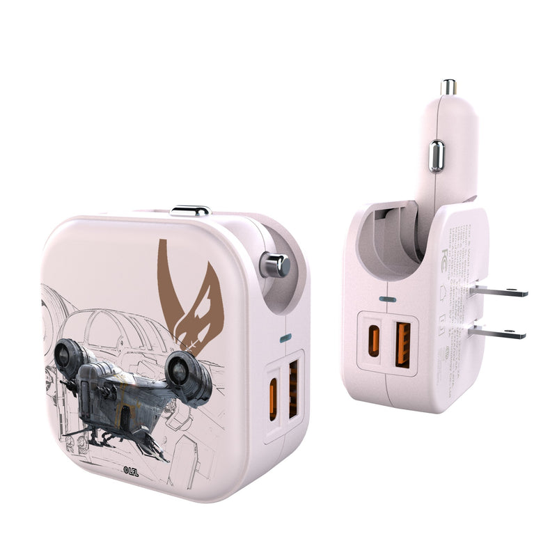 Star Wars Razor Crest FactionTech 2 in 1 USB Charger