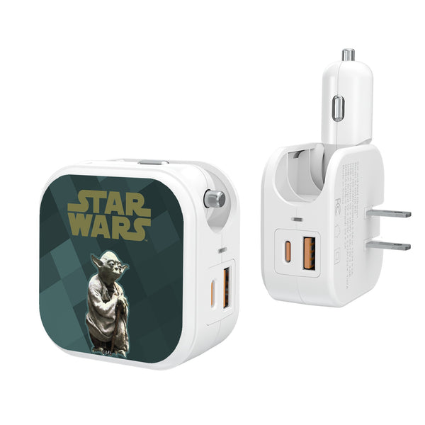 Star Wars Yoda Color Block 2 in 1 USB Charger