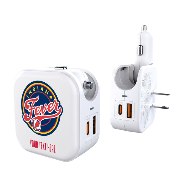 Indiana Fever Personalized Insignia 2 in 1 USB Charger