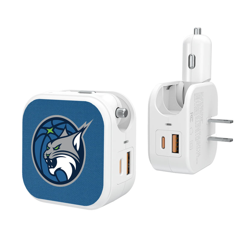 Minnesota Lynx Solid 2 in 1 USB Charger