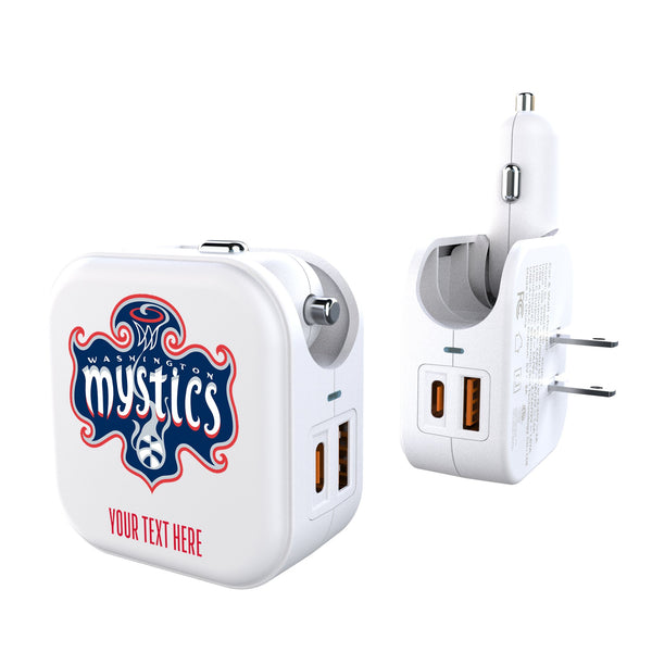 Washington Mystics Personalized Insignia 2 in 1 USB Charger