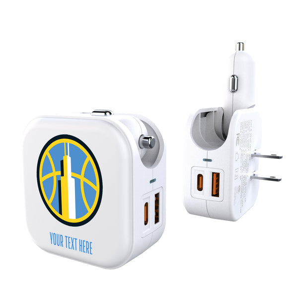 Chicago Sky Personalized Insignia 2 in 1 USB Charger