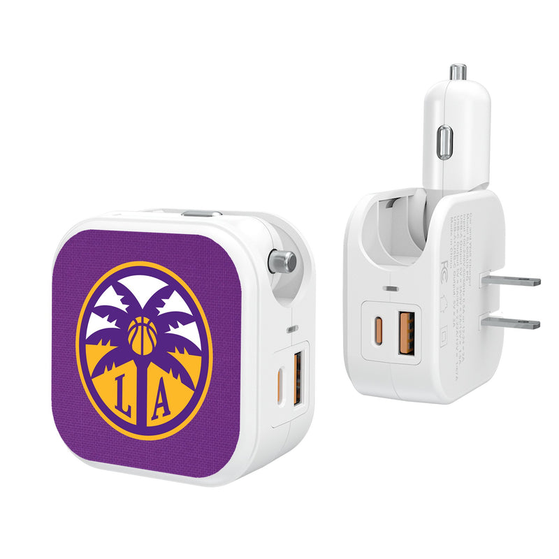 Los Angeles Sparks Solid 2 in 1 USB Charger