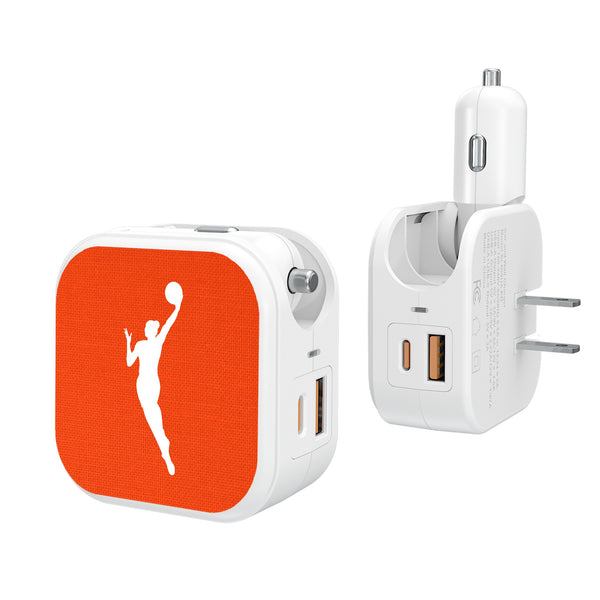 WNBA  Solid 2 in 1 USB Charger