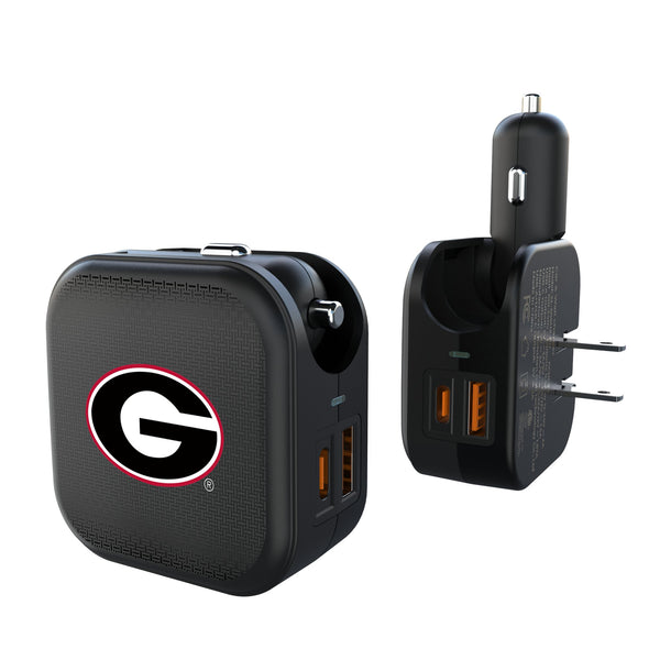 University of Georgia Bulldogs Linen 2 in 1 USB A/C Charger
