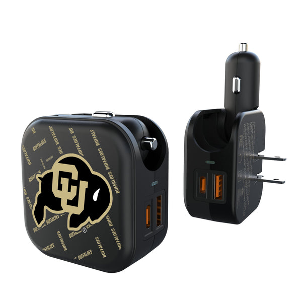 University of Colorado Buffaloes Quadtile 2 in 1 USB A/C Charger