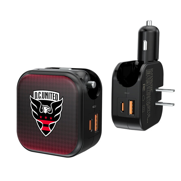 DC United  Linen 2 in 1 USB A/C Charger