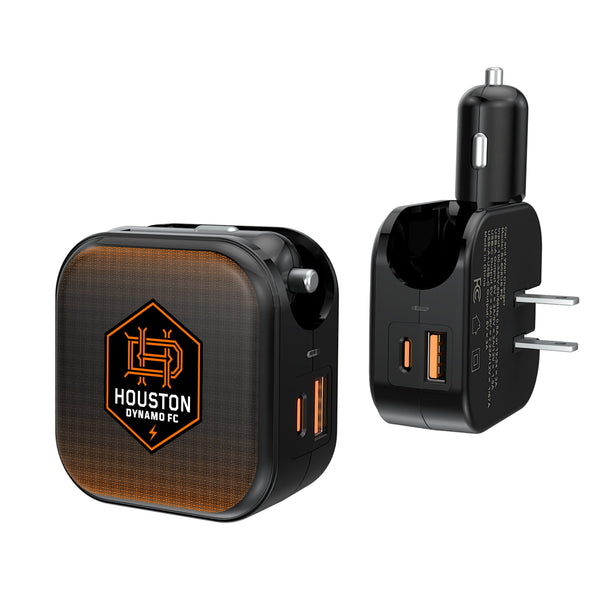 Houston Dynamo  Linen 2 in 1 USB A/C Charger