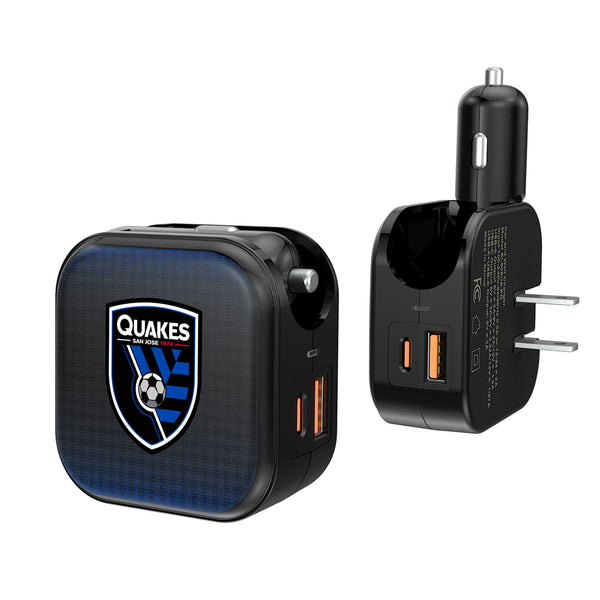 San Jose Earthquakes   Linen 2 in 1 USB A/C Charger