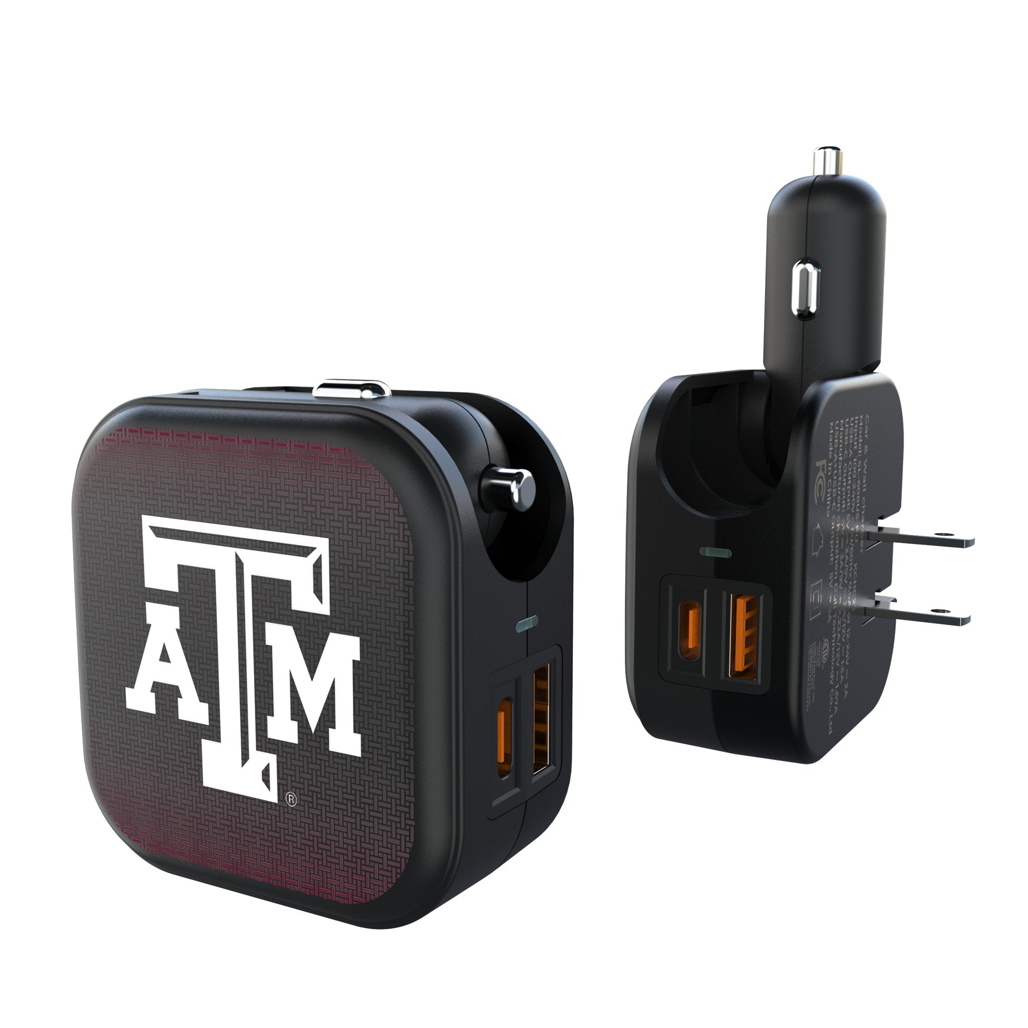 Texas A&M University Aggies Linen 2 in 1 USB A/C Charger