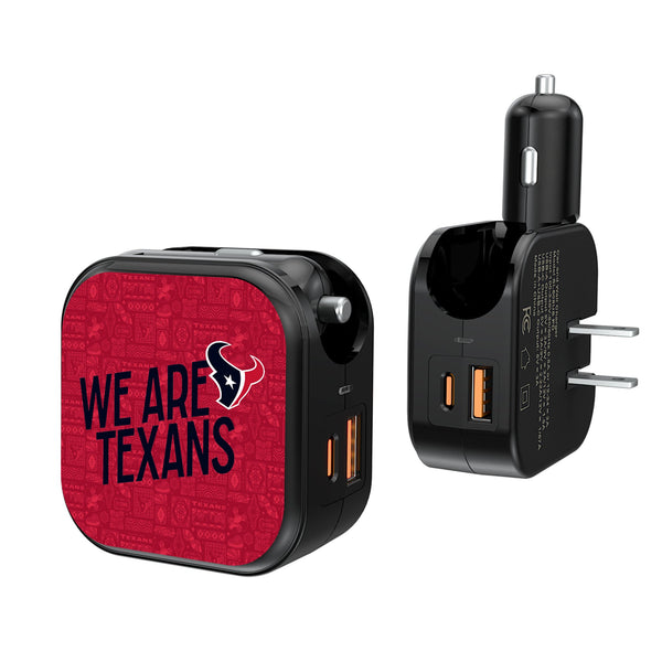 Houston Texans 2024 Illustrated Limited Edition 2 in 1 USB A/C Charger
