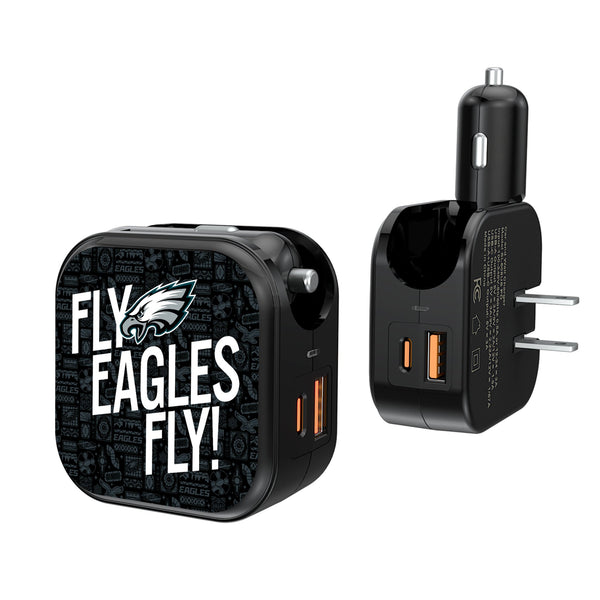 Philadelphia Eagles 2024 Illustrated Limited Edition 2 in 1 USB A/C Charger