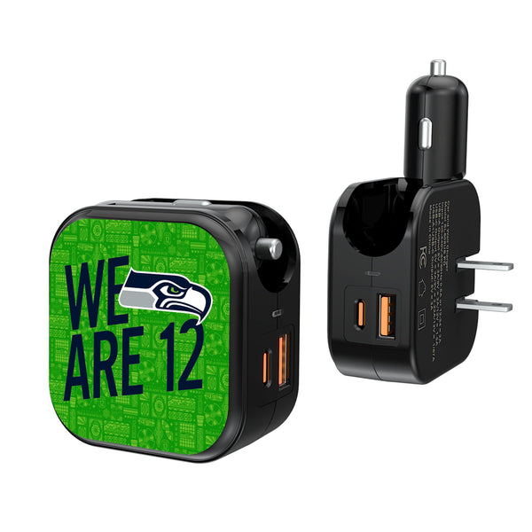 Seattle Seahawks 2024 Illustrated Limited Edition 2 in 1 USB A/C Charger