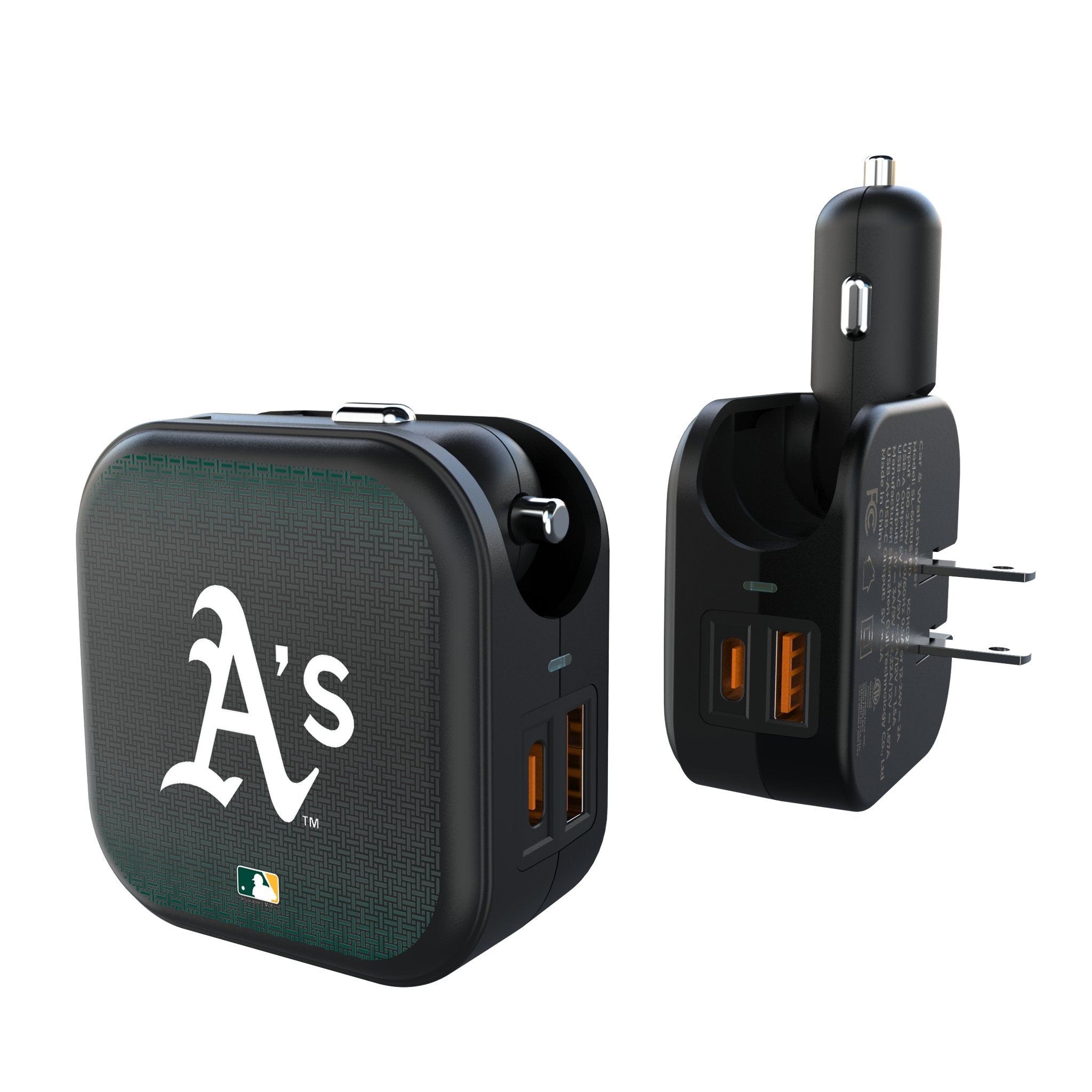 Oakland Athletics Linen 2 in 1 USB A/C Charger