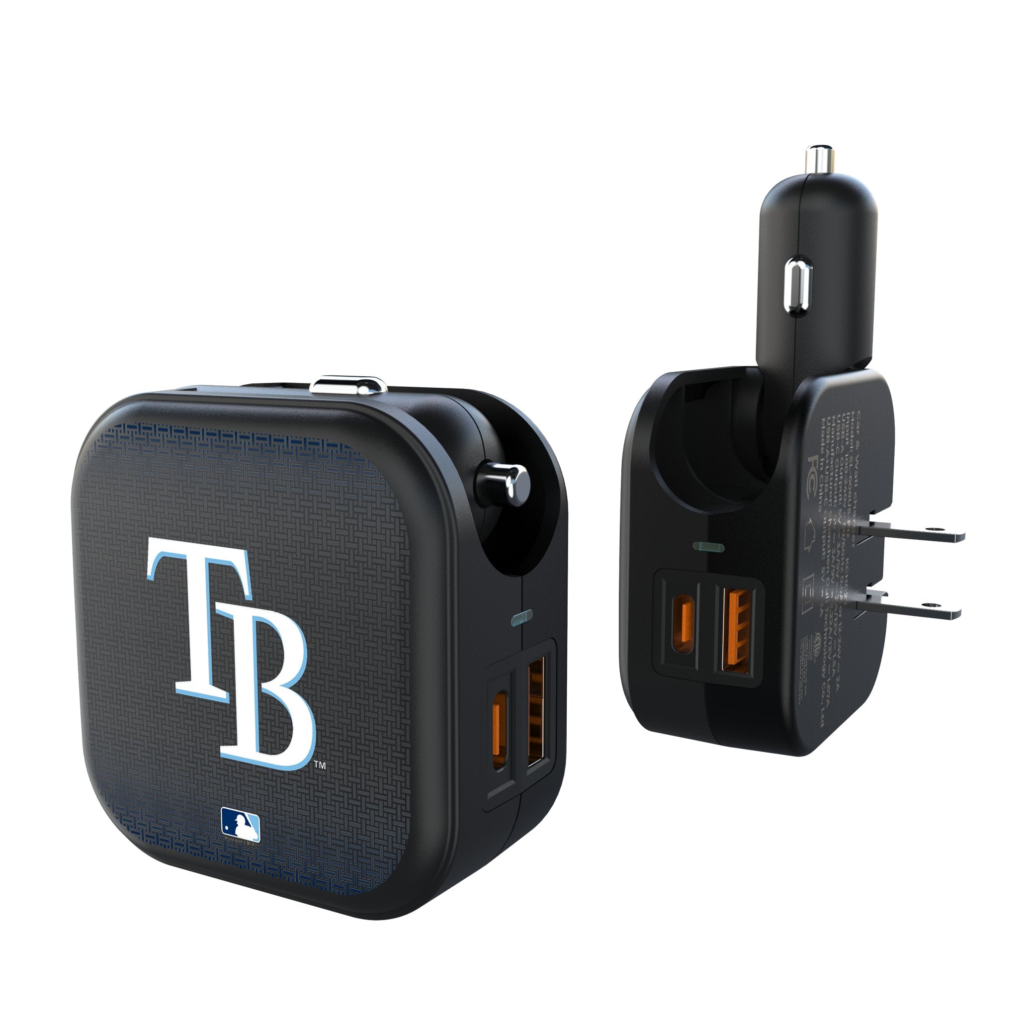 Tampa Bay Rays Linen 2 in 1 USB A/C Charger