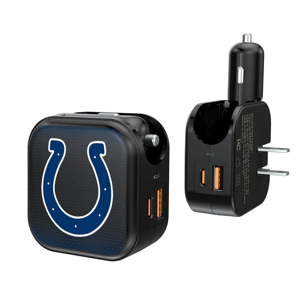 Indianapolis Colts Linen 2 in 1 USB A/C Charger