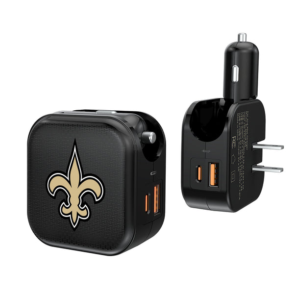 New Orleans Saints Linen 2 in 1 USB A/C Charger