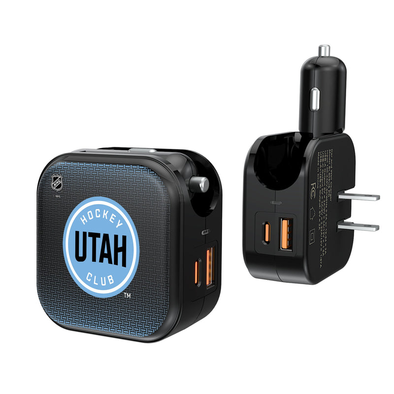 Utah Hockey Club Linen 2 in 1 USB A/C Charger